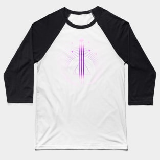 Geometric magic galaxy purple Baseball T-Shirt
